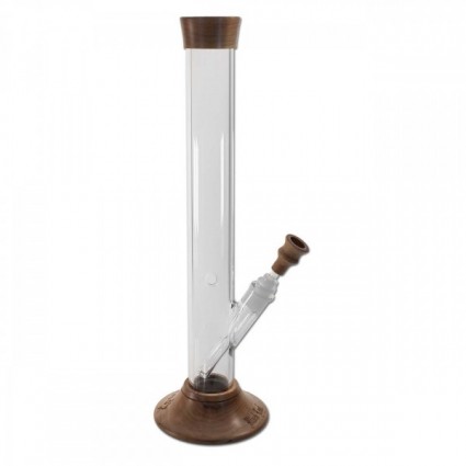 Black Leaf Woody Cylinder Bong Cherry Wood Top